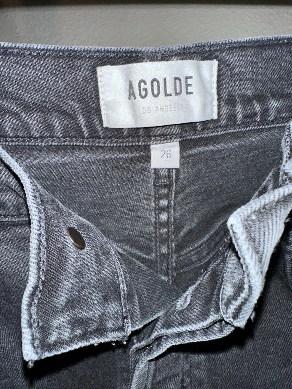 Agolde Washed Black Straight Leg Women's Jeans - Picture 5 of 10